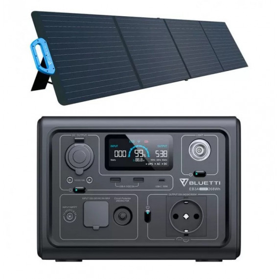 BLUETTI EB3A + PV200 Kit Generador Solar