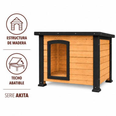 CASETA DE PERRO MADERA SERIE AKITA DONNA GARDEN
