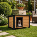 CASETA DE PERRO MADERA SERIE AKITA DONNA GARDEN