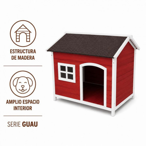 CASETA DE PERRO MADERA SERIE GUAU DONNA GARDEN