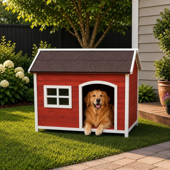 Caseta de Perro Madera Serie Guau DONNA GARDEN - Guanxe Atlantic Marketplace