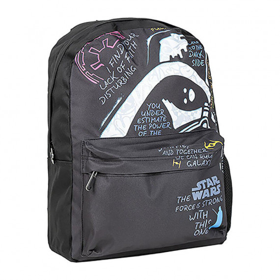Mochila Star Wars Frases Iconicas Negra