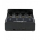 NIMO Cargador de Baterias de Ion-litio/ni-mh/ni-cd por USB para 4  CAR402 26650, 22650, 18650, 18350