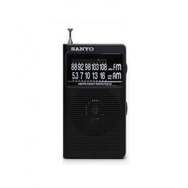 SANYO Radio Analogica Portatil AM/FM KS101 Con Altavoz Negro