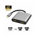 ANDOWL Adaptador Tipo C a 2XHDMI+USB+TIPO C  Q-HD400