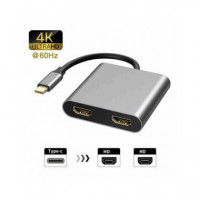 ANDOWL Adaptador Tipo C a 2XHDMI+USB+TIPO C  Q-HD400
