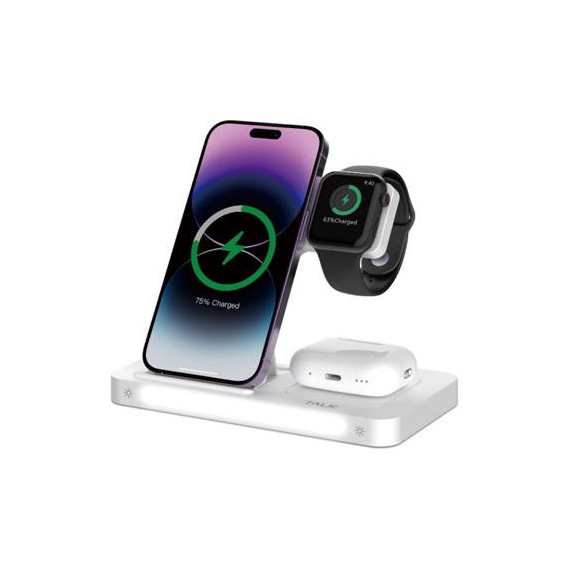 DEVIA Cargador Inalambrico 3 en 1 Iphone/Watch/Airpods 15W