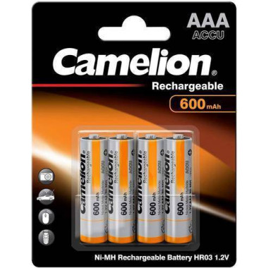 CAMELION Pack 4 Pilas AAA Recargable 600Mah BAT440