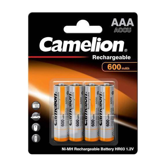 CAMELION Pack 4 Pilas Aaa Recargable 600MAH BAT440