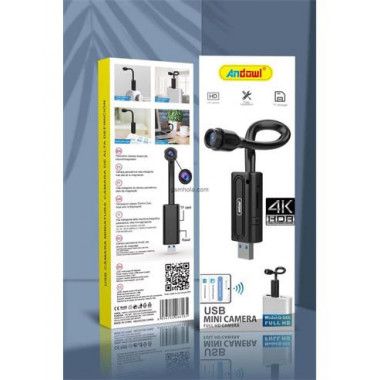 ANDOWL Mini Camara por USB Q-SX6 Full HD 4K con Ranura Micro Sd