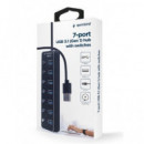 GEMBIRD Hub USB 7 Puertos 3.1 GEN1 con Interruptor y Alimentacion (aparte) UHB-U3P7P-01