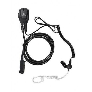 KOMUNICA Micro Auricular PWR-23-STP-9000 Con Cable Rizado Negro Para SEPURA