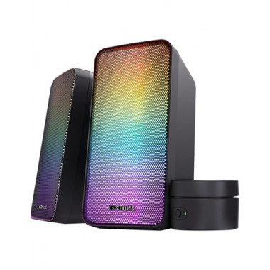 TRUST Altavoces Gaming Para PC WEZZ GXT 611 Con Iluminacion RGB Alimentacion USB 12W
