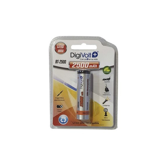 DIGIVOLT Pila Recargable 18650 Litio BT-2500