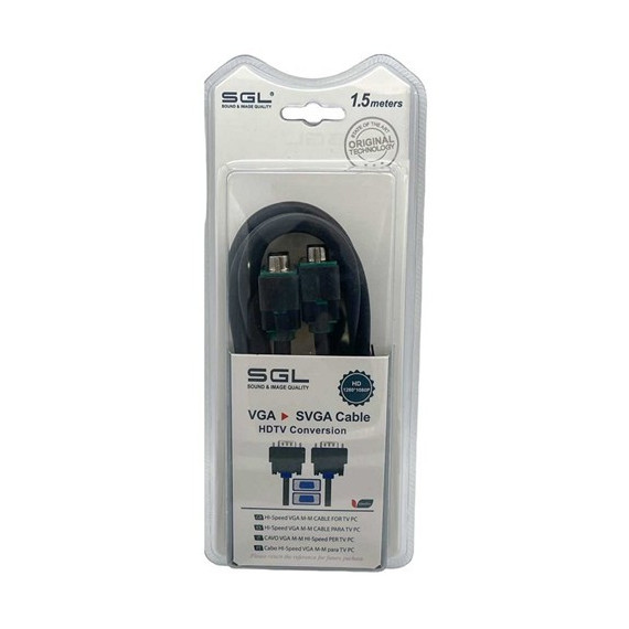 SGL Cable VGA 550BB 1.5mtrs M/M 15p m/m