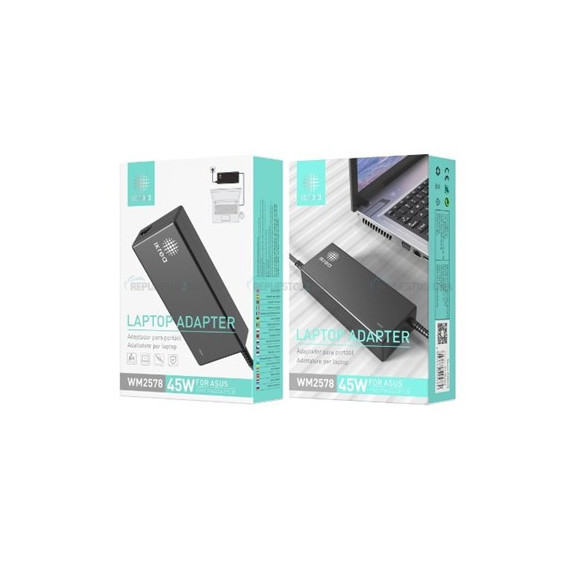 IKREA Cargador Portatil Compatible Para Asus 45W 19V 2.37A 4.0*1.35 WM2578