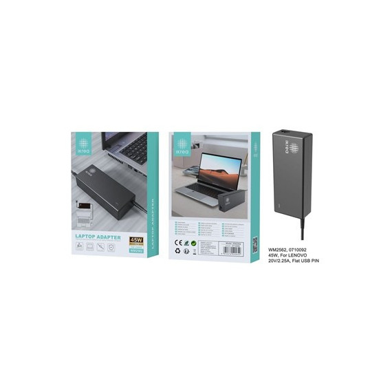 WOOX Cargador Portatil 45W para Lenovo WM2562 20V 2.25Amp