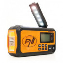 PNI Radio Portatil Solar AM/FM/SW DYN300 Con Dinamo,Linterna, Bateria Recargable 4000mAh Funcion SOS