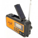 PNI Radio Portatil Solar AM/FM/SW DYN300 Con Dinamo,Linterna, Bateria Recargable 4000mAh Funcion SOS