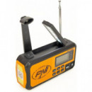 PNI Radio Portatil Solar AM/FM/SW DYN300 Con Dinamo,Linterna, Bateria Recargable 4000mAh Funcion SOS