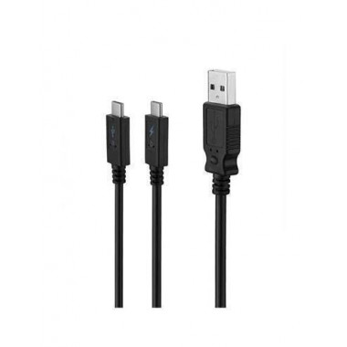 MUVIT Cable Datos y Carga Dual Tipo-C A Usb 3A 2Mtrs