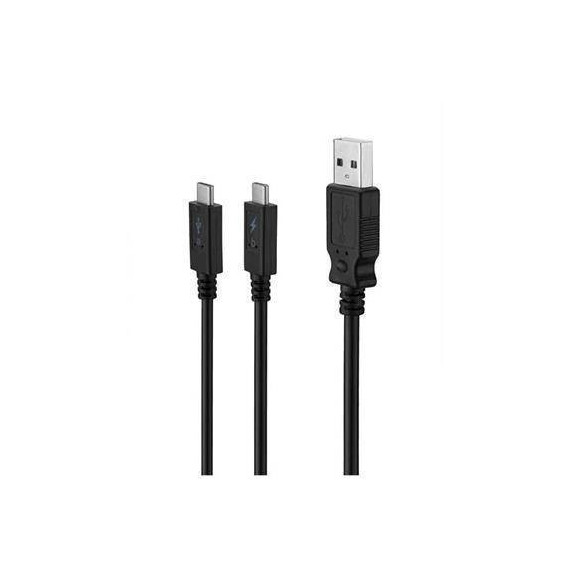 MUVIT Cable Datos y Carga Dual Tipo-C A Usb 3A 2Mtrs