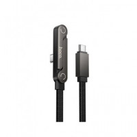HOCO Cable Datos Tipo C M/m con Soporte Movil U150 1.2MTRS Negro 60W