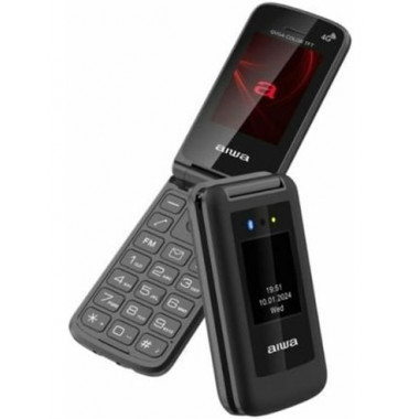 AIWA Telefono Movil FP-30-4G/BK Negro Dual Sim,Camara,Radio Fm, Bluetooth,Boton SOS