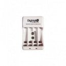 DIGIVOLT Cargador de Pilas AA/AAA /9V Ni-MH Ni-CD QC-2402 Blanco