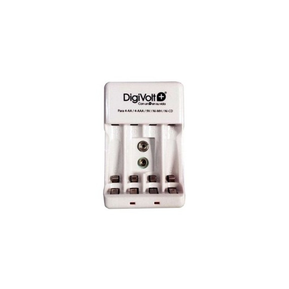 DIGIVOLT Cargador de Pilas AA/AAA /9V Ni-MH Ni-CD QC-2402 Blanco