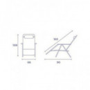 10006M TUMBONA PLEGABLE NEGRO DE ACERO CON COJIN CERVICAL