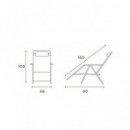 10010 TUMBONA PLEGABLE BURDEOS DE ACERO CON COJIN CERVICAL