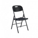 SUNGARDEN SG0158 SILLA RESINA PLEGABLE PRO 44X53X83CM NEGRA