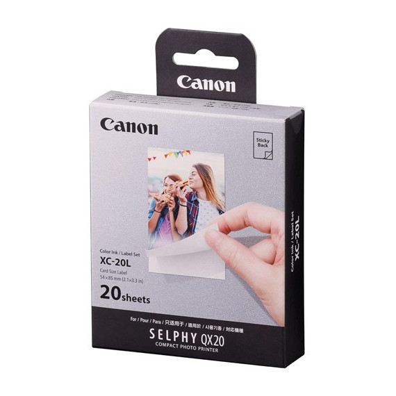 CANON Papel Fotografico XC-20L 20 Hojas Para SELPHY QX20