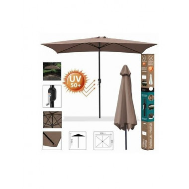 URBAN LIVING 88797 SOMBRILLA JARDIN 3X2 METROS UV50+ TOPO
