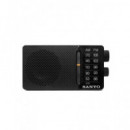 SANYO Radio Portatil Analogica Am/fm KS147N Negro con Entrada Auricular