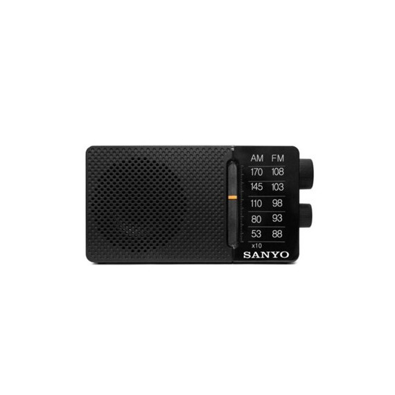 SANYO Radio Portatil Analogica Am/fm KS147N Negro con Entrada Auricular