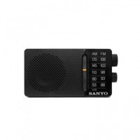 SANYO Radio Portatil Analogica Am/fm KS147N Negro con Entrada Auricular