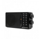 SANYO Radio Portatil Analogica Am/fm KS147N Negro con Entrada Auricular