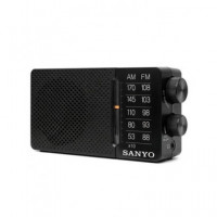 SANYO Radio Portatil Analogica Am/fm KS147N Negro con Entrada Auricular