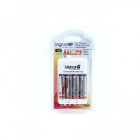 DIGIVOLT Cargador de Pilas AA/AAA/9V Ni-mh Recargable QC-1400 con 4X Pilas Aa 1400MAH 100-240V