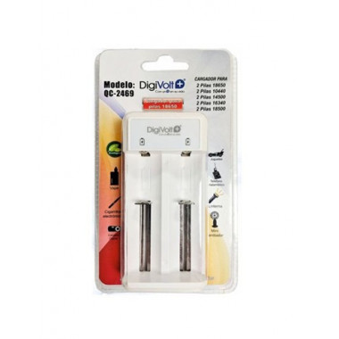 DIGIVOLT Cargador Para 2 Baterias 18500,18650,16340,14500,10440 QC-2469