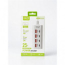 GREEN LYCA Hub 4X Usb-A Y 4X Tipo C 25W 3A GL70120 Cable 1Mtr Por Usb