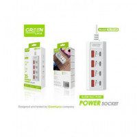 GREEN LYCA Hub 4X Usb-a y 4X Tipo C 25W 3A GL70120 Cable 1MTR por USB