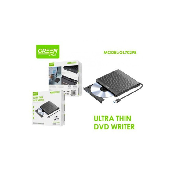 GREEN LYCA Grabadora DVD GL70298 Externa USB 3.0 Ultra Thin