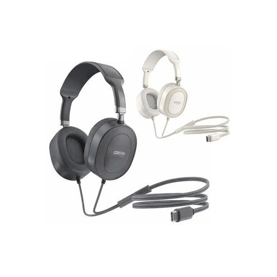 GREEN LYCA Auricular de Casco GL70313 Con Microfono Y Cable Tipo C Blanco