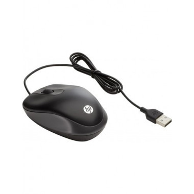 HP Raton Optico Con Cable Usb TRAVEL MOUSE Negro