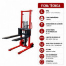 Apilador Manual 1.500 Kgs Elevación FARGO TOOLS 1.600 Mm