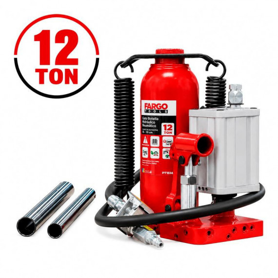 Gato Botella Hidraulico Neumatico FARGO TOOLS 12 Ton