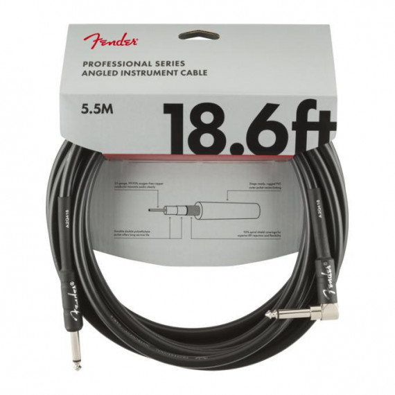 Cable FENDER Jack-jack Angulo 5.5 Metros Negro